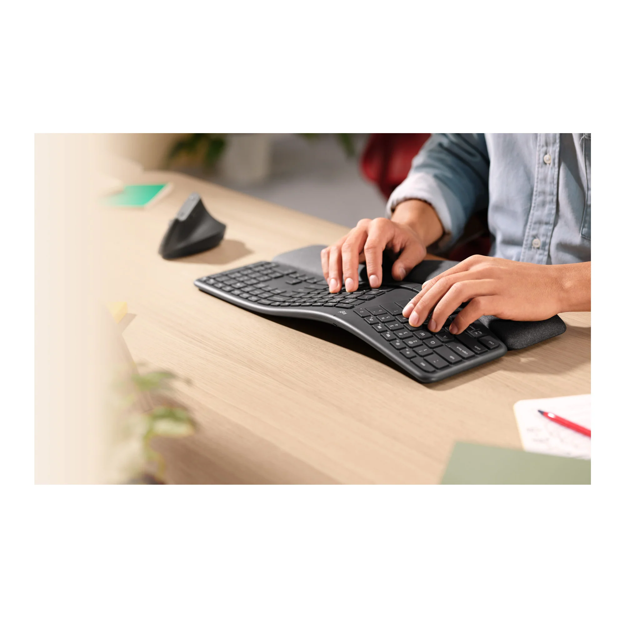 Logitech Ergo K860 Ergonomic Wireless Split Keyboard with Perfect Stroke Keys and Curved Keyframe - Image 8