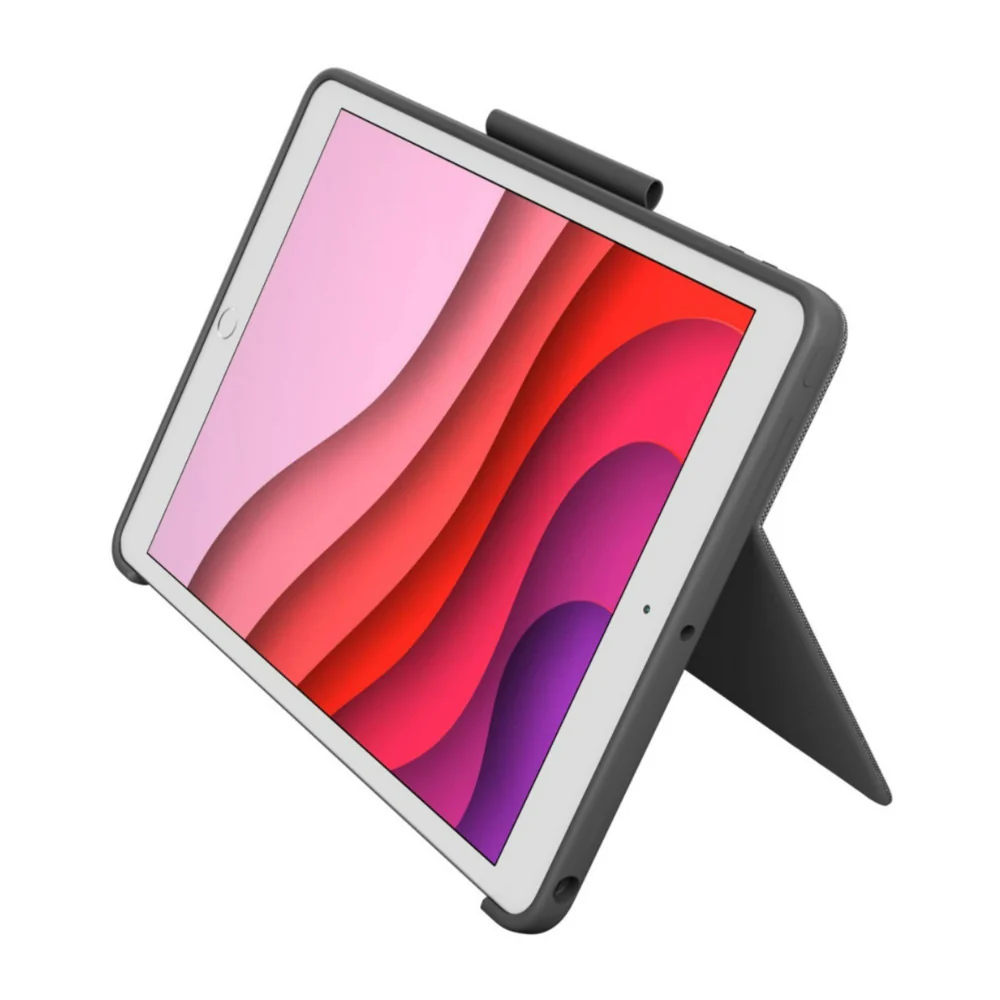 Logitech Combo Touch Backlit Keyboard Case for Apple iPad (7th, 8th, and 9th Gen, Graphite) - Image 2