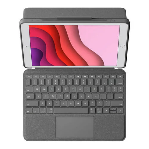 Logitech Combo Touch Backlit Keyboard Case for Apple iPad (7th, 8th, and 9th Gen, Graphite) - Image 5