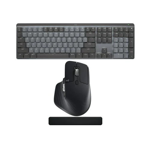 Logitech MX Mechanical Illuminated Wireless Keyboard with Mouse and Palm Rest