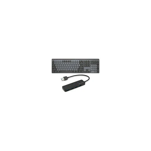 Logitech MX Mechanical Wireless Illuminated Keyboard (Clicky / Graphite) with 4-Port 3.0 USB Hub - Image 3