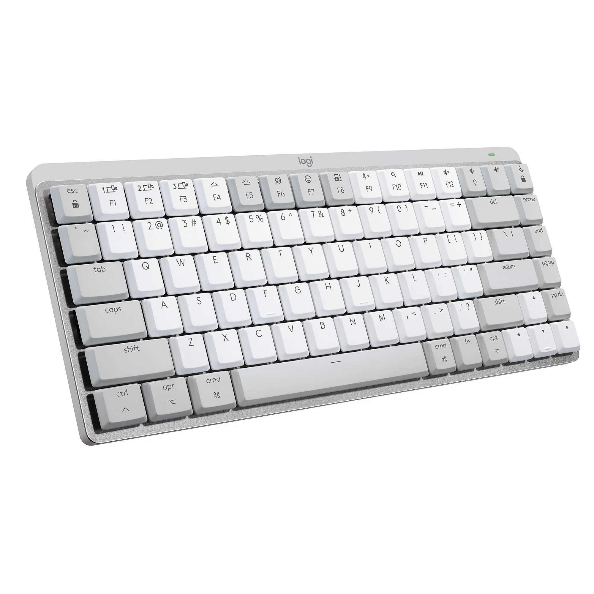 Logitech MX Mechanical Mini for Mac Minimalist Wireless Illuminated Keyboard (Pale Gray) - Image 3