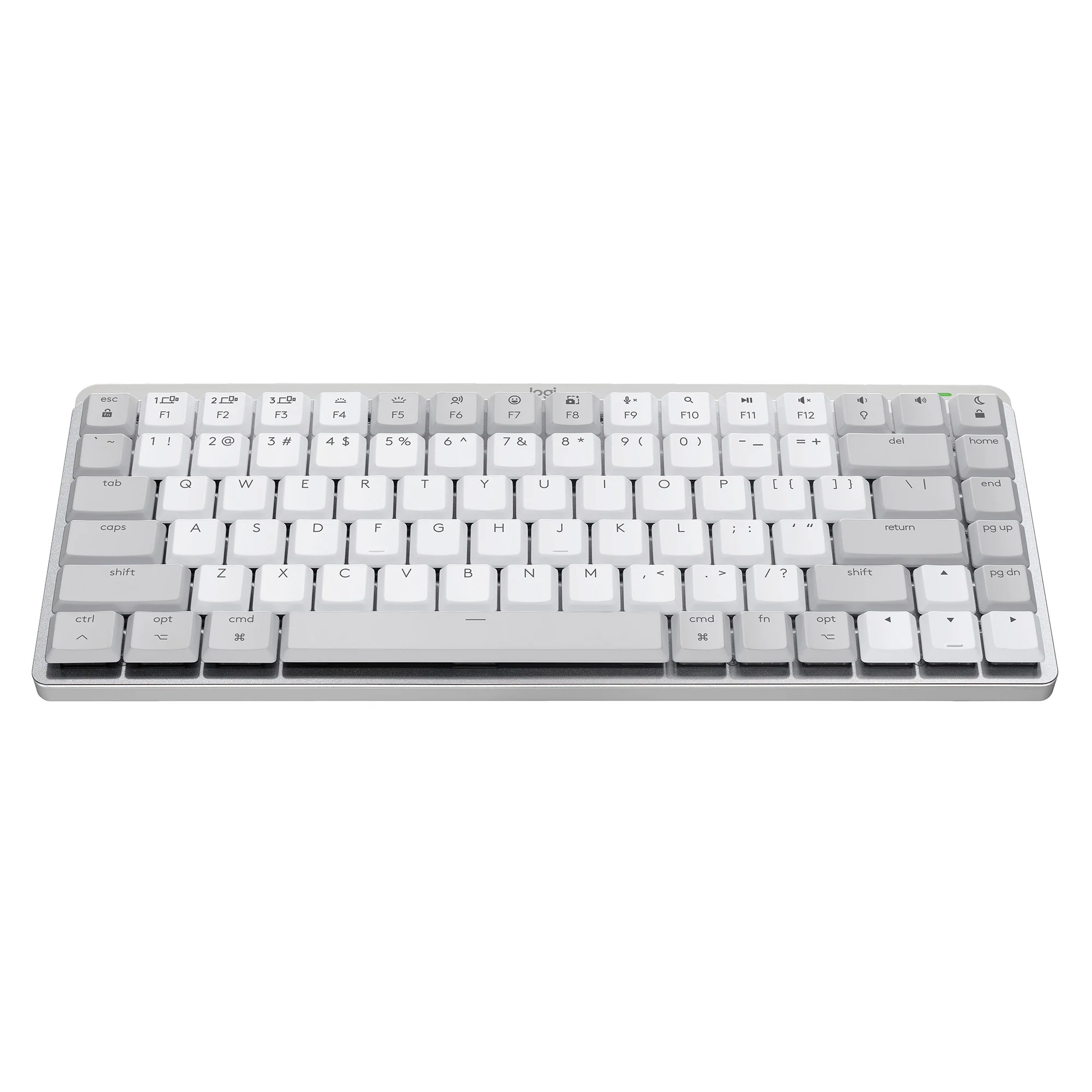 Logitech MX Mechanical Mini for Mac Minimalist Wireless Illuminated Keyboard (Pale Gray) - Image 4