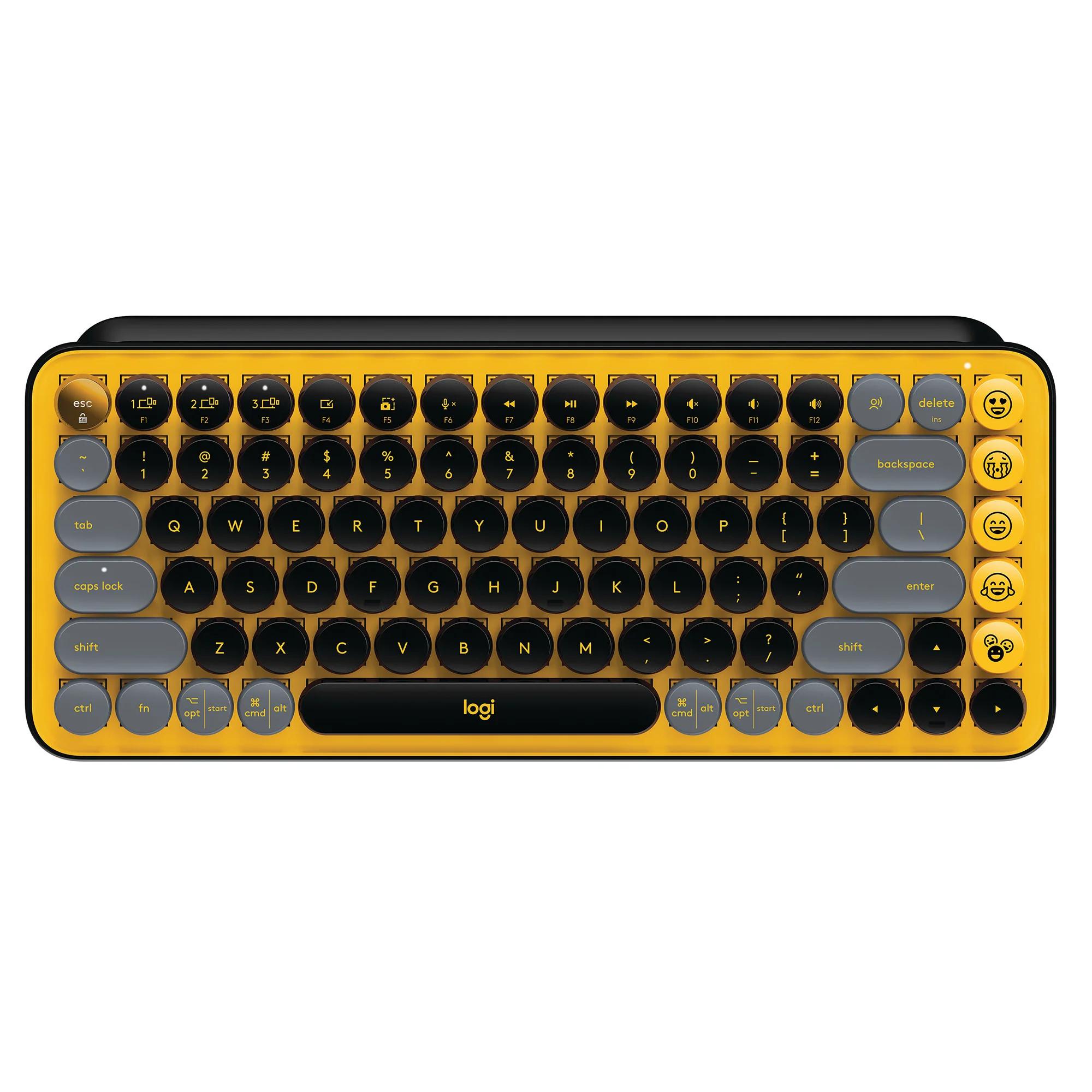 Logitech POP Keys Wireless Mechanical Keyboard with Emoji Keys - Blast Yellow w/Desk Mat - Image 6