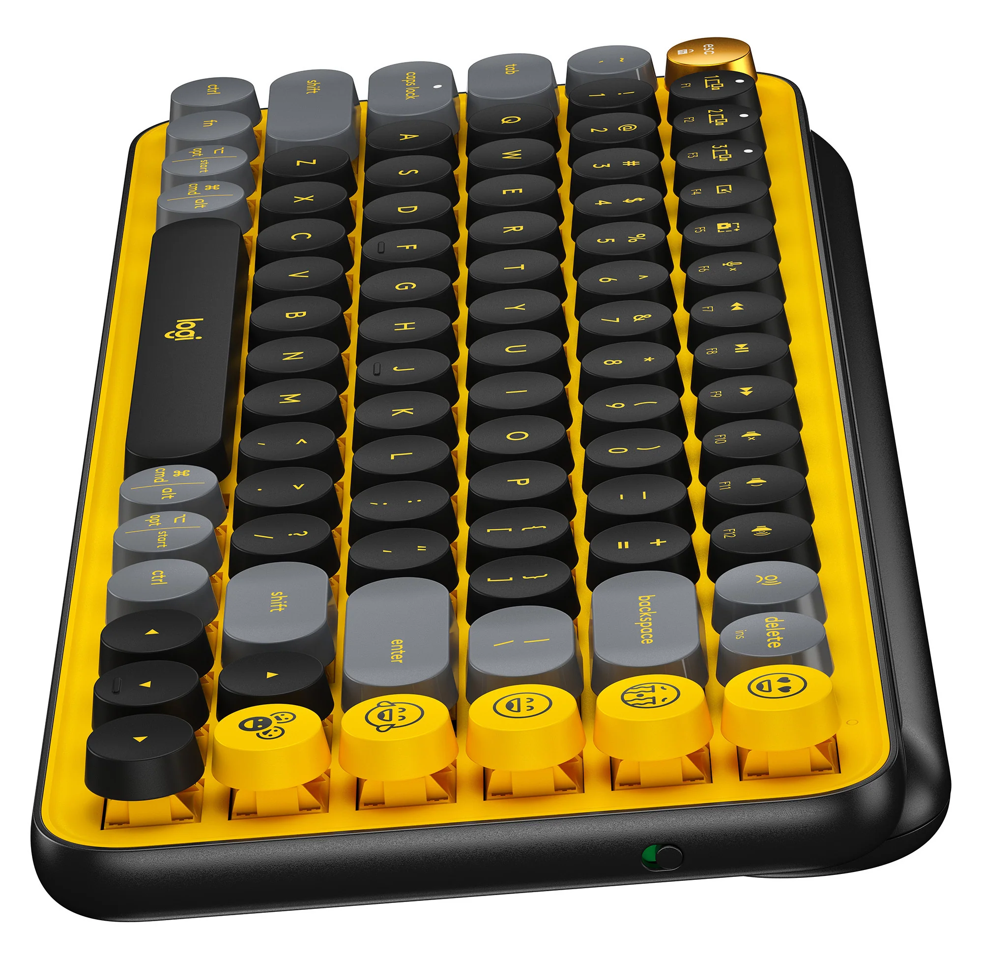Logitech Pop Keys Wireless Mechanical Keyboard with Emoji Keys (Yellow) w/Wireless Mouse & Desk Mat - Image 6