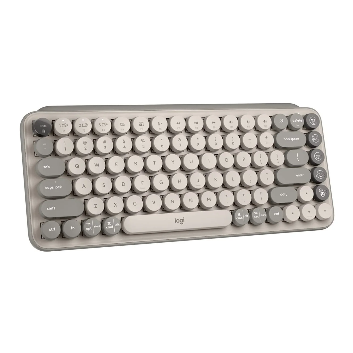 Logitech Pop Keys Wireless Mechanical Keyboard with Emoji Keys (Mist) w/Wireless Mouse & Desk Mat - Image 2