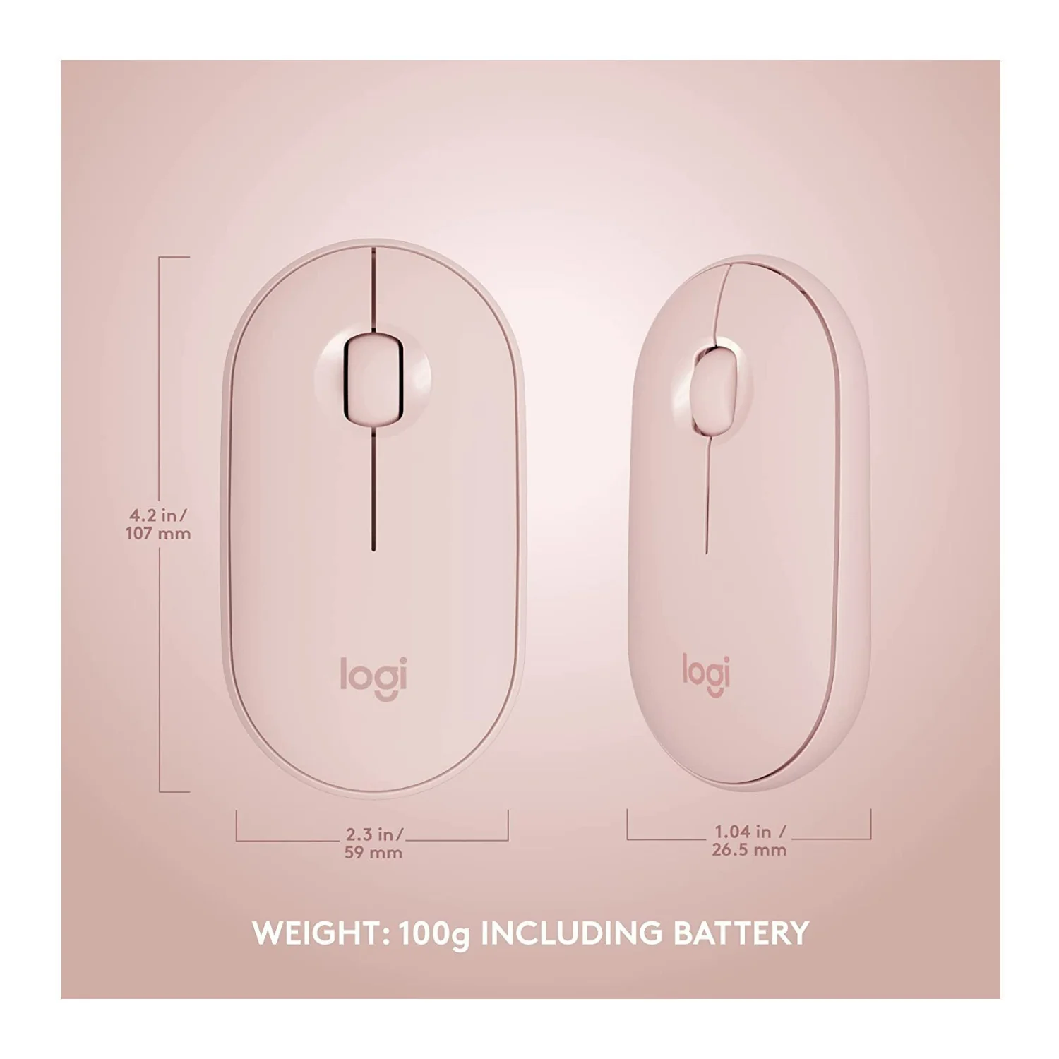 Logitech MK470 Slim Wireless Keyboard and Mouse Combo with Compact Layout (Rose) Bundle - Image 7