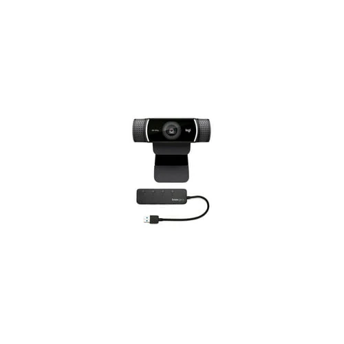 Logitech C922 Pro Stream 1080p Webcam with Knox 4-Port USB 3.0 Hub - Image 3