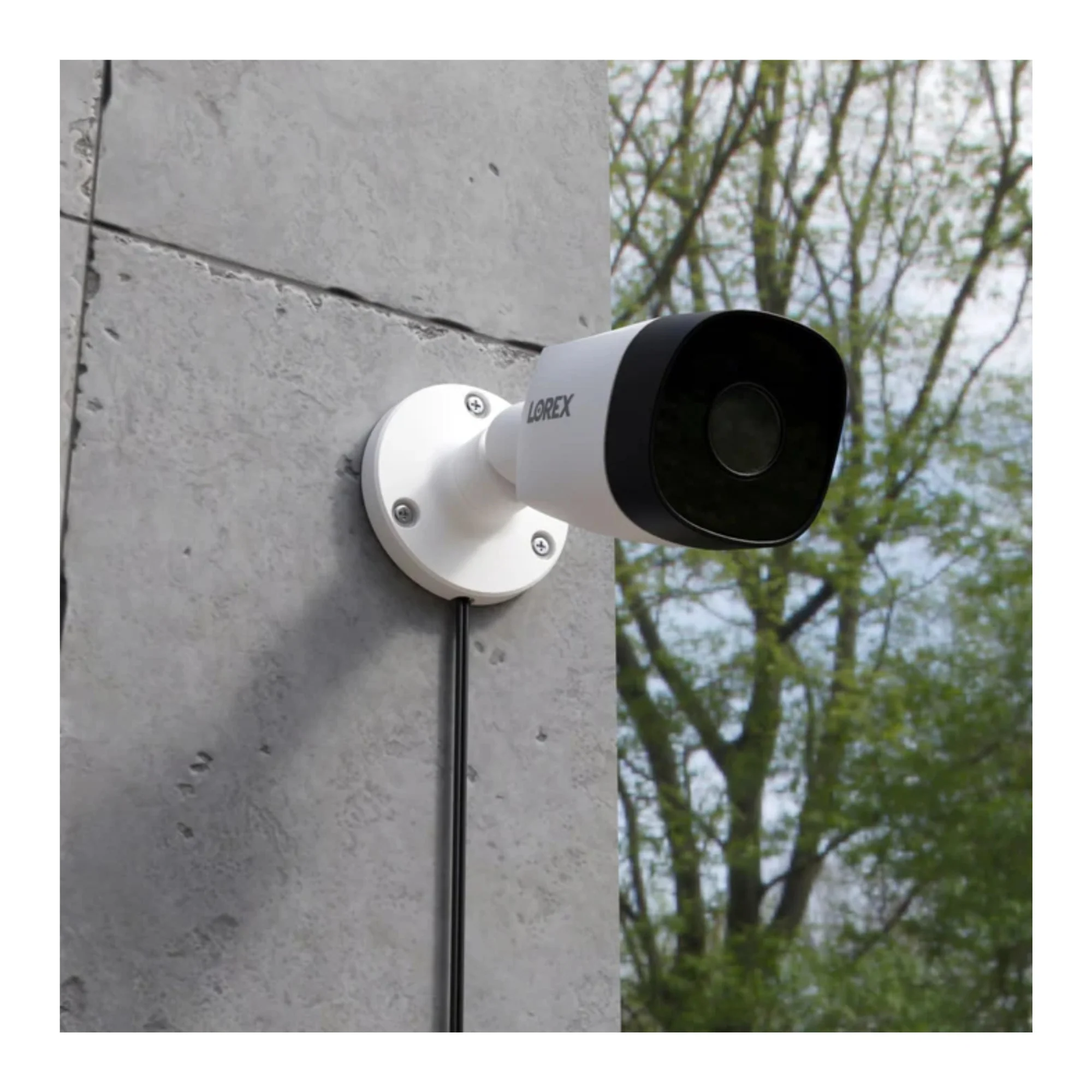 Lorex Wired Bullet Camera 1080p HD CVI Outdoor IP67 Weatherproof Infrared Night Vision (White) - Image 2