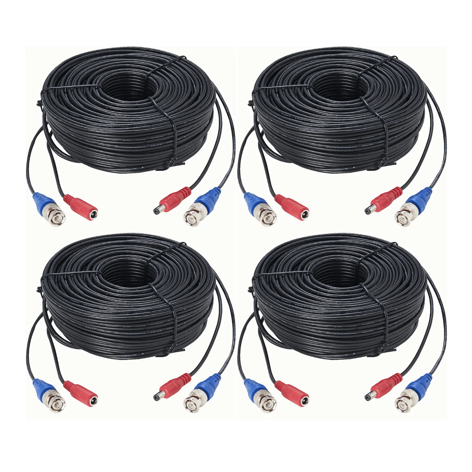Lorex 100-Feet Premium 4K RG59/Power Accessory Cable (4-Pack)