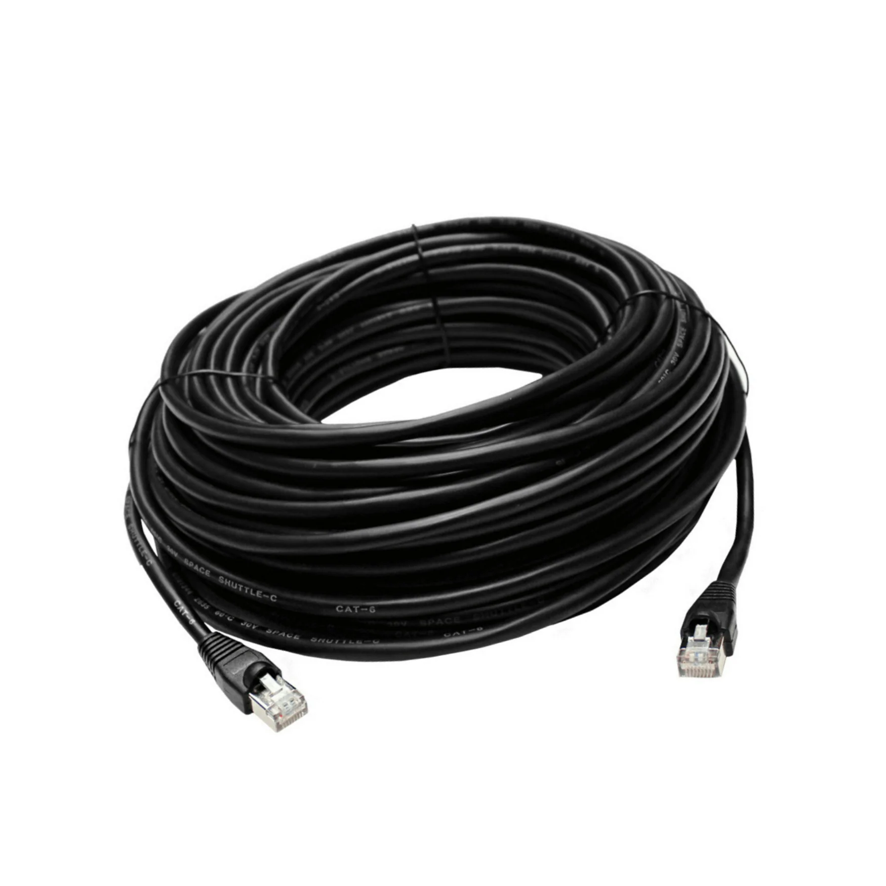 Lorex 200-Feet CAT6 Waterproof, and Fire-Resistant Cable (Black) 2-Pack - Image 3