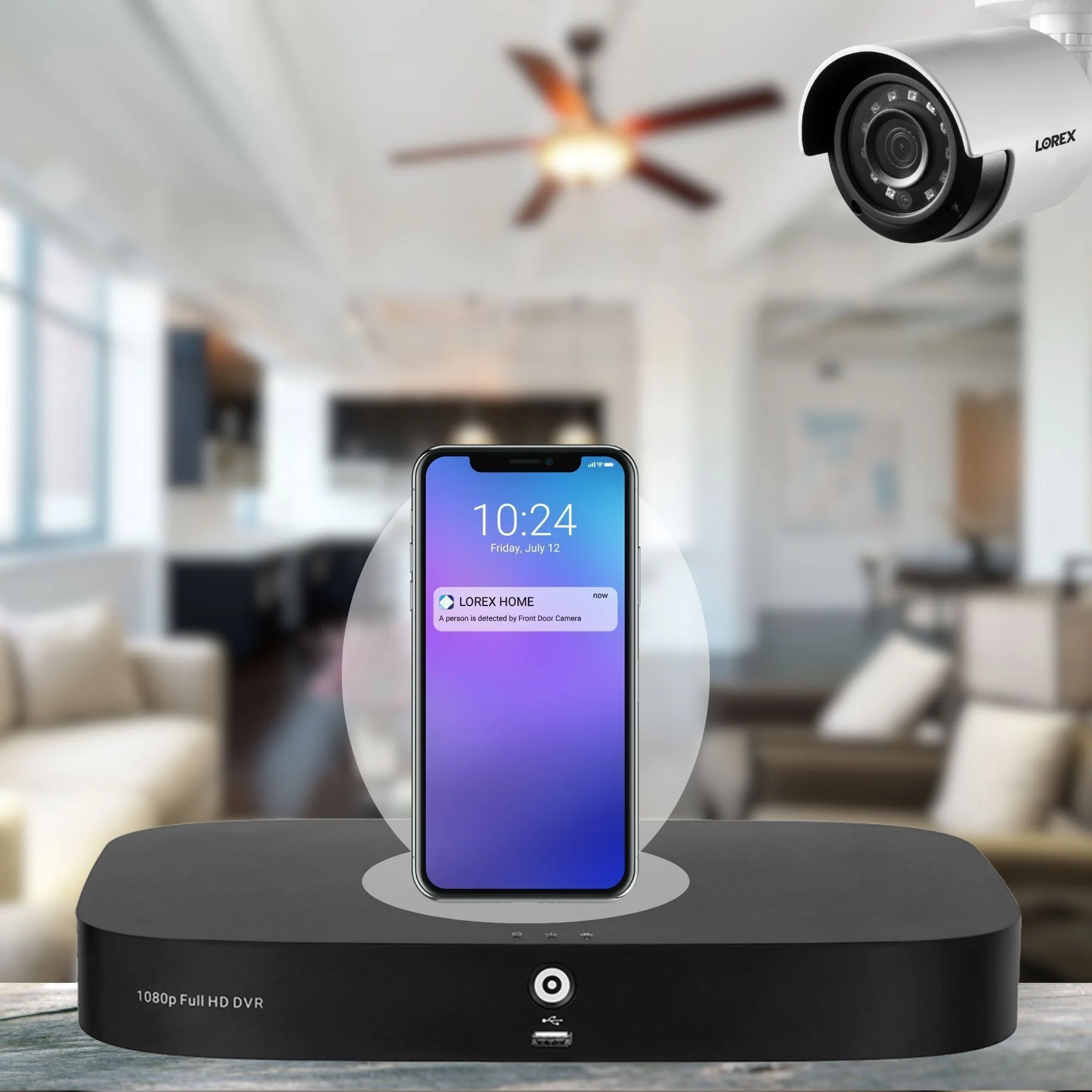 Lorex 1080p 8-Channel 1TB Wired DVR Security System with 6 Cameras and 4K RG59 100ft Power Cables - Image 6