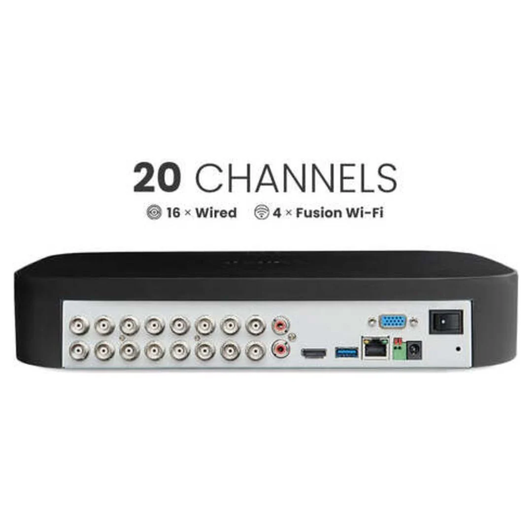 Lorex 4K 20 Camera Capable 16 Wired and 4 Fusion Wi-Fi 2TB Wired DVR System with 8 Cameras - Image 2