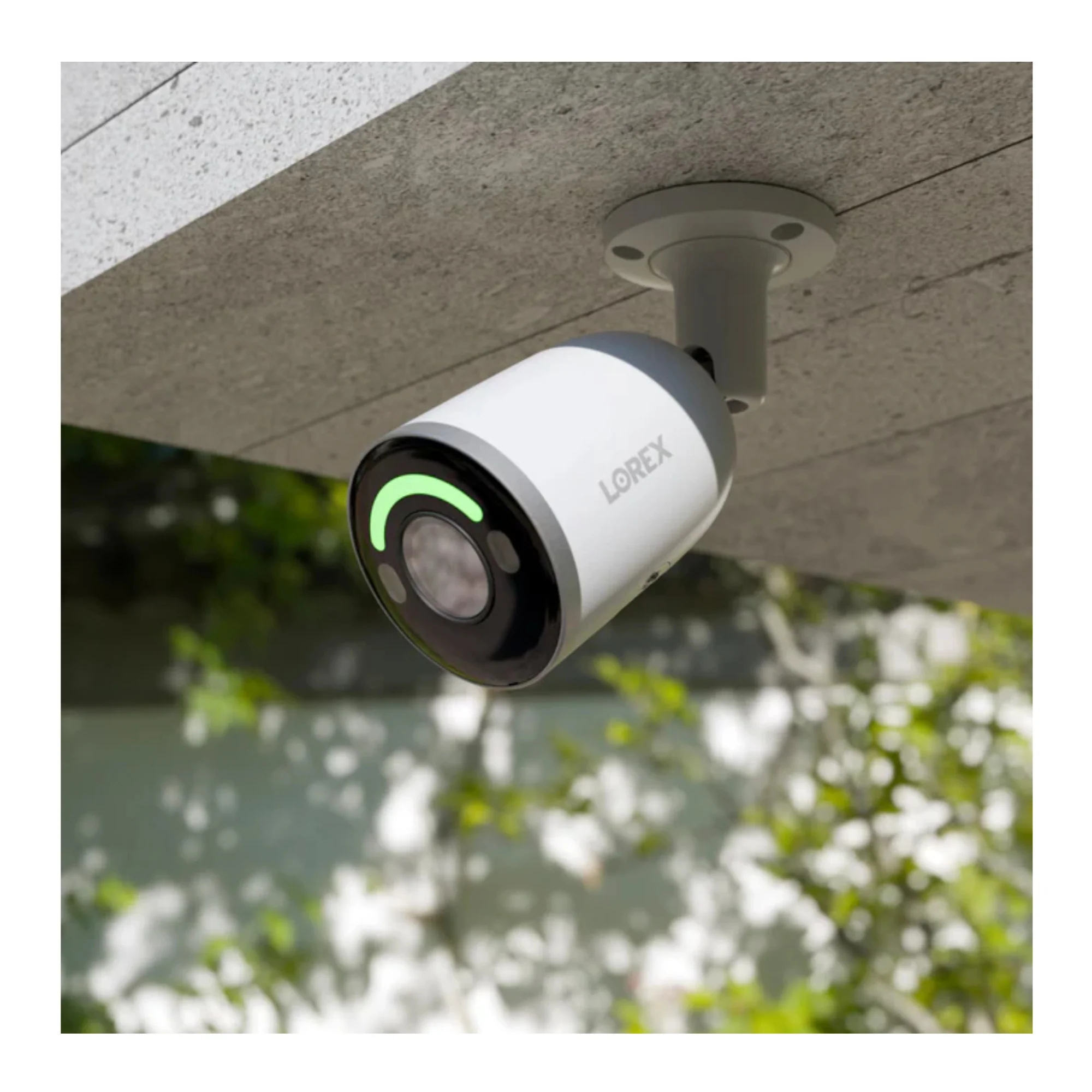 Lorex 4K Wired IP Bullet Camera with Color Night Vision Smart Lighting and Siren (White) - Image 3