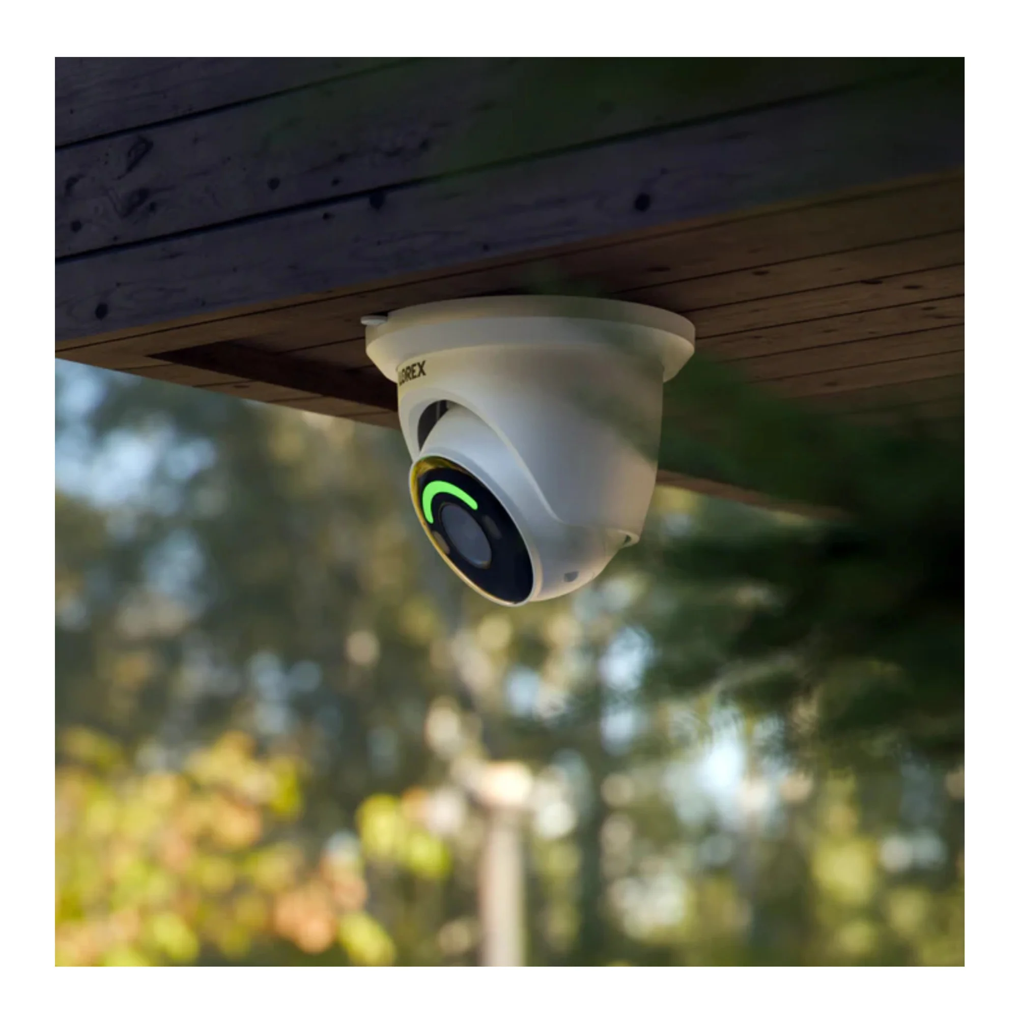 Lorex 4K Wired IP Turret Camera with Color Night Vision Smart Lighting and Siren (White) - Image 3