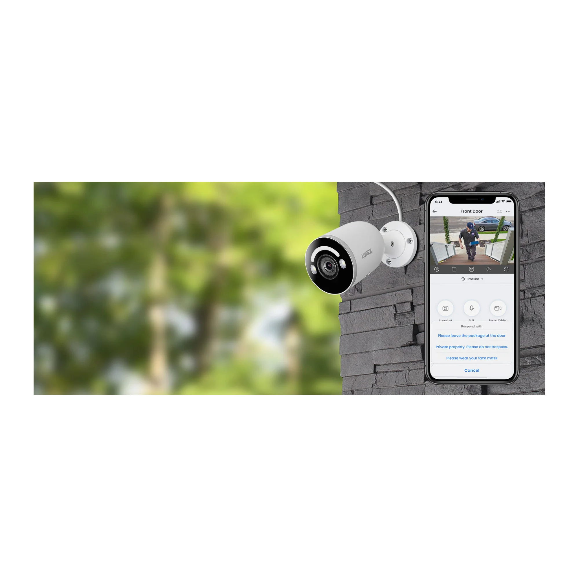 Lorex 4K Smart Security Lighting Deterrence Bullet AI PoE IP Wired Camera with Color Night Vision - Image 9