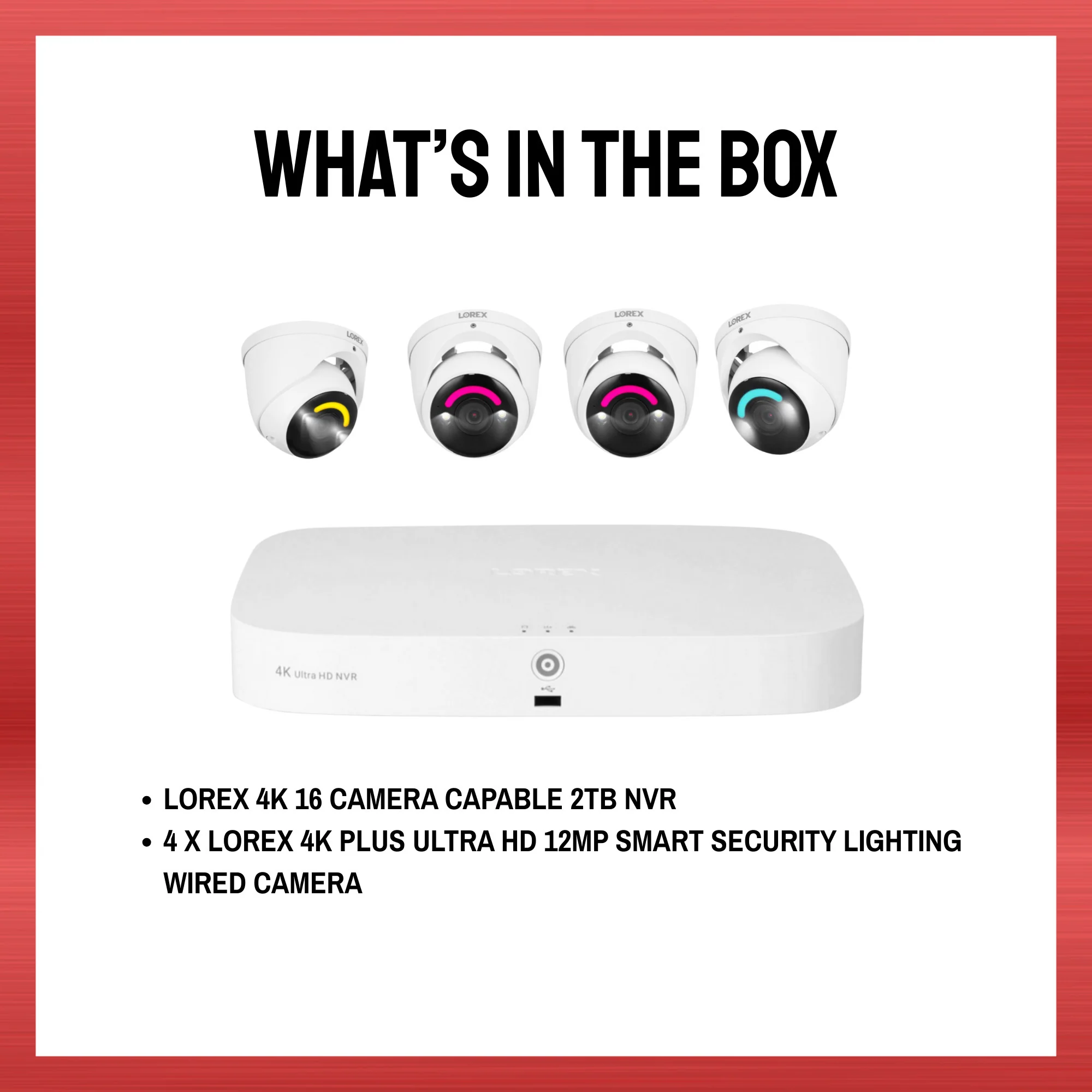 Lorex Fusion 4K 2TB NVR Recorder Bundle with H30 Smart Security Camera (4 Pack) - Image 7