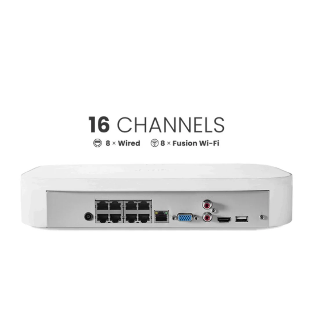 Lorex Fusion 4K 16 Camera Capable (8 Wired+8 Fusion Wi-Fi) 2TB Wired NVR System - Image 3