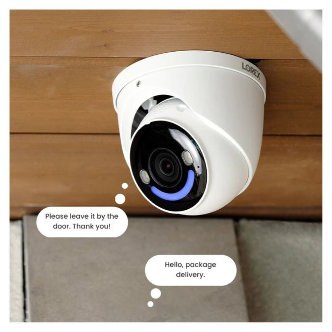 Lorex 4K Fusion 2TB Wired NVR System with Four 4K IP Dome Smart Security Lighting Cameras (White) - Image 4