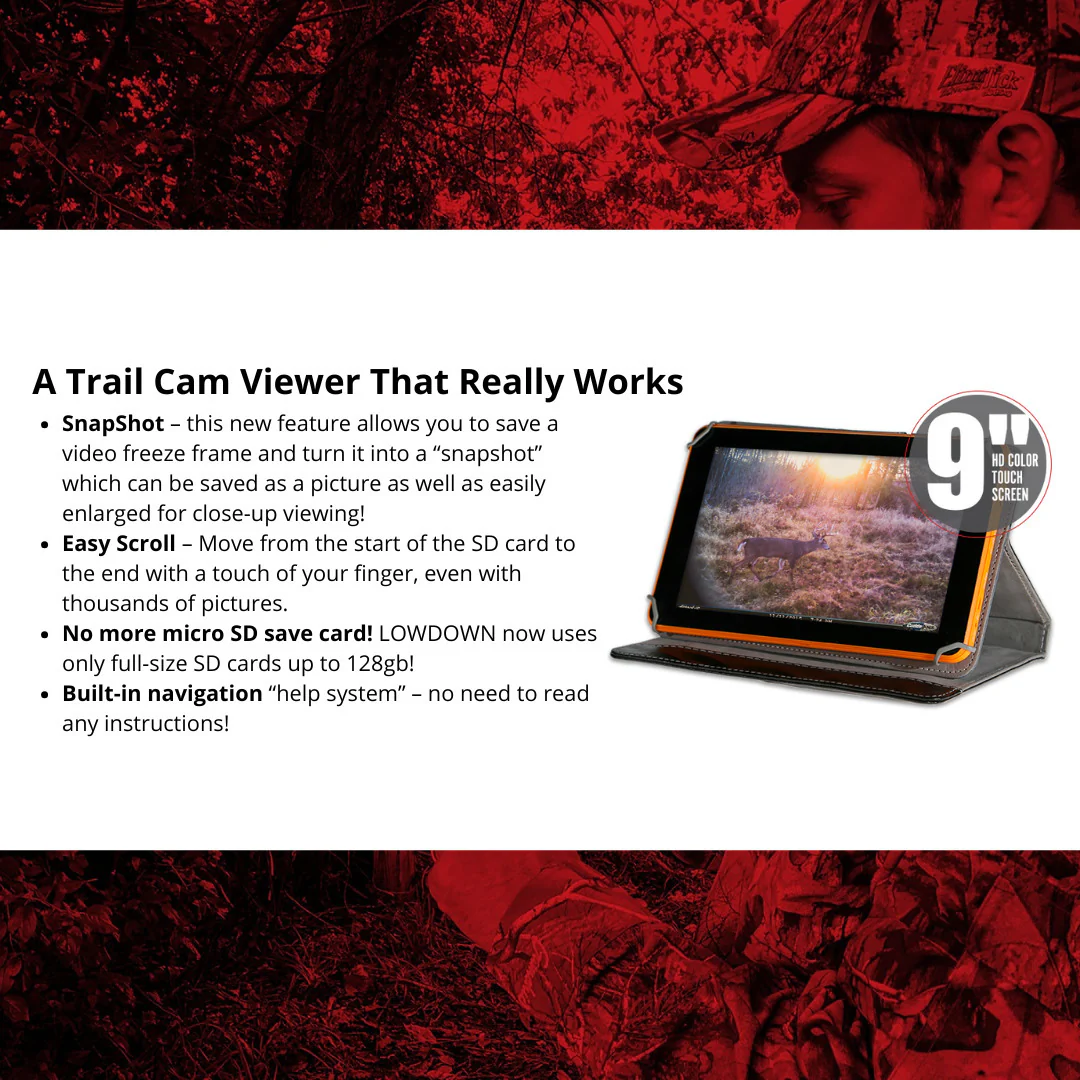 LOWDOWN 2 High-Speed Trail Camera Image and Video Viewer with Shoulder Bag and Memory Card Bundle - Image 3
