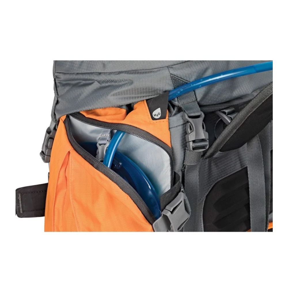 Lowepro 55L Powder Backpack 500 AW (Gray and Orange) - Image 7