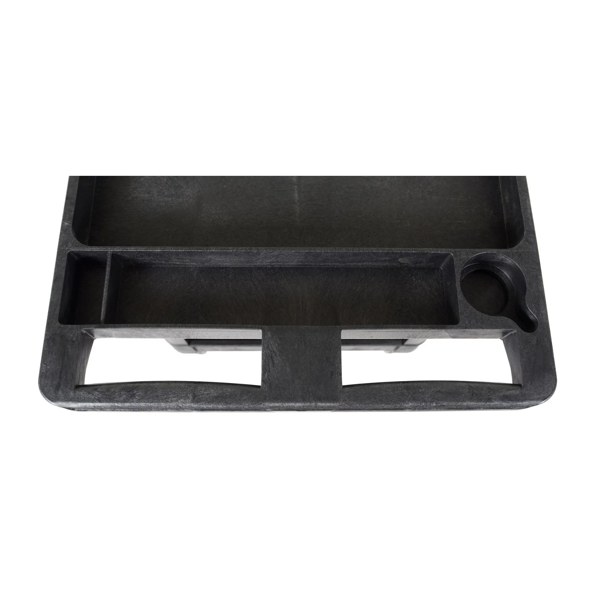 Luxor XLC11-B Two-Shelf Heavy Duty Utility Cart with Thermoplastic Resin Body (Black) - Image 3