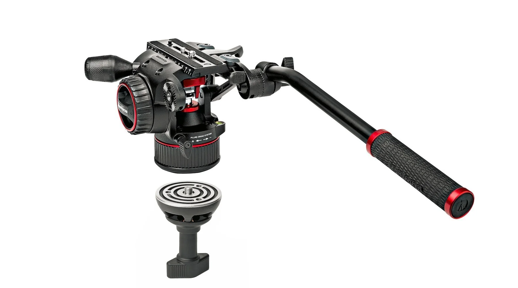 Manfrotto Nitrotech N8 Video Head with Carbon Fiber Single Legs Tripod - Image 2