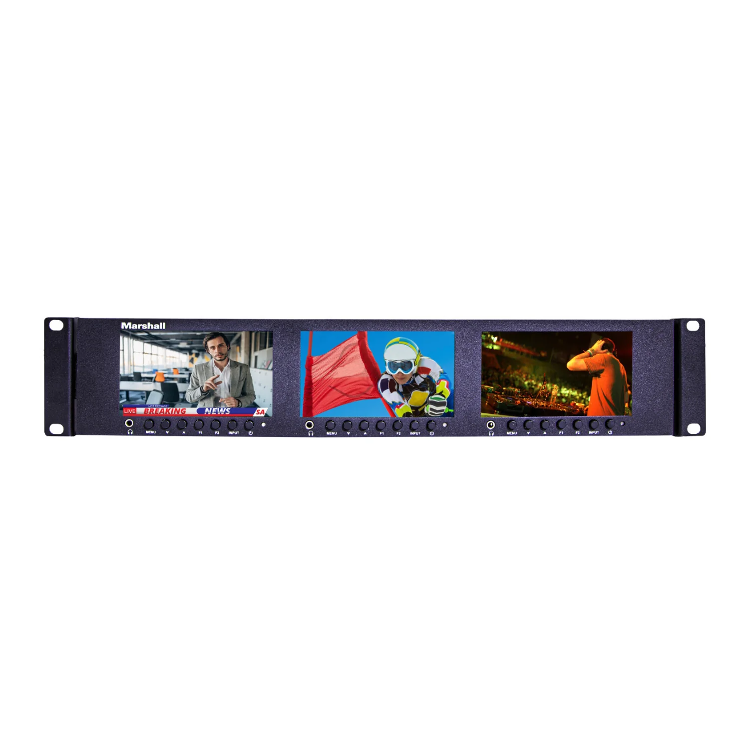 Marshall Electronics ML-503 Rackmount LCD Monitor Triple 5-Inch Screens (2 RU)