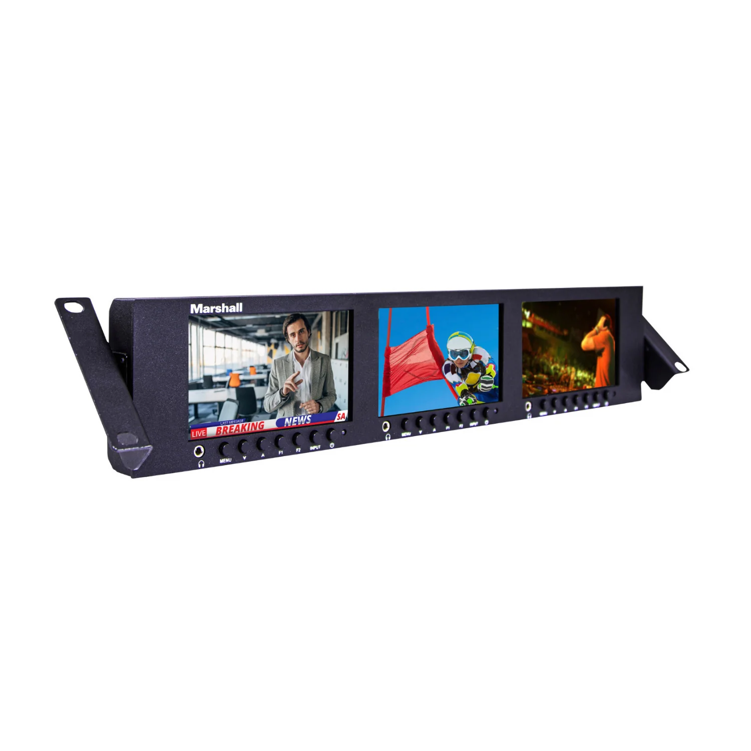 Marshall Electronics ML-503 Rackmount LCD Monitor Triple 5-Inch Screens (2 RU) - Image 4