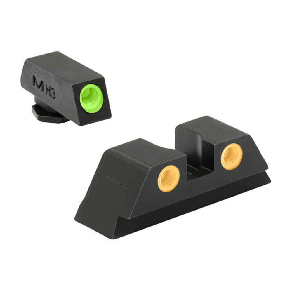 Meprolight ML 10224 Tru-Dot Fixed Night Sight Set for Glock 10mm and .45 ACP Pistols (Orange/Green)