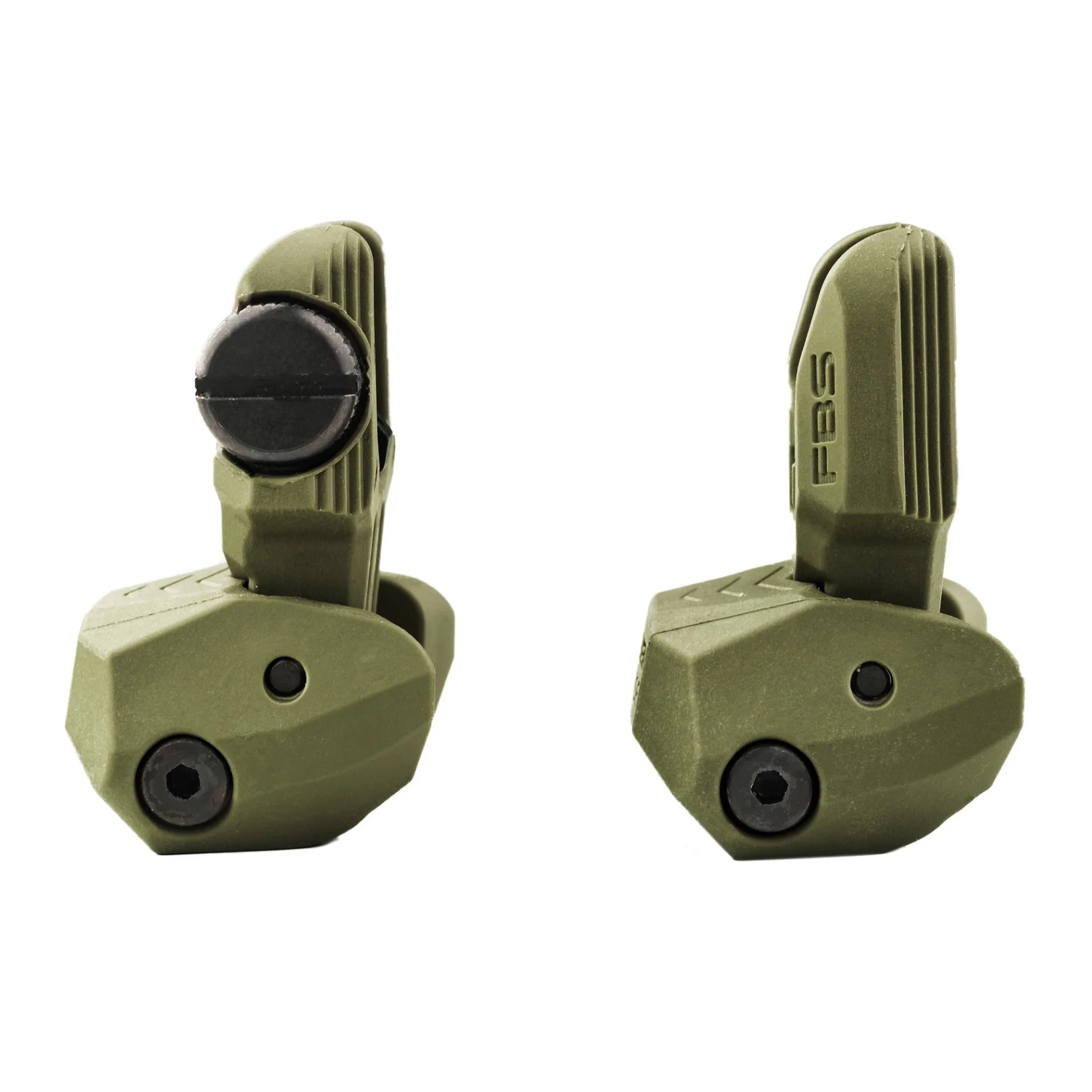 Meprolight FRBS M2D Front and Rear Set of Flip-up Sights with Tritium (2 Rear Dots, OD Green) - Image 2