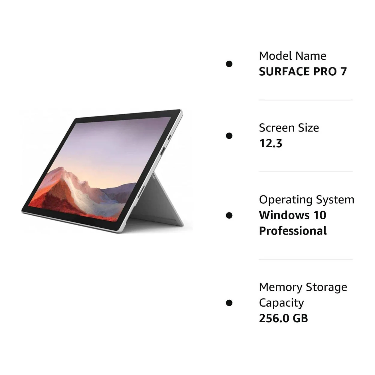 Microsoft Surface Pro 7+ Tablet, 12.3" Touch, 8GB RAM, 256GB SSD (Certified Refurbished) - Image 6
