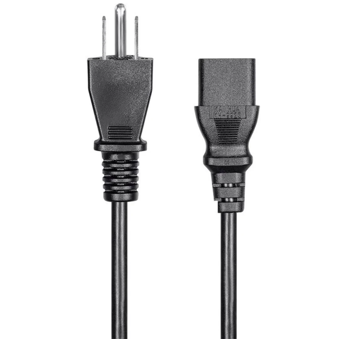 Monoprice 3-Prong 4-Feet 18AWG Power Cord with NEMA 5-15P to IEC 60320 C13 Connectors (Black) - Image 2