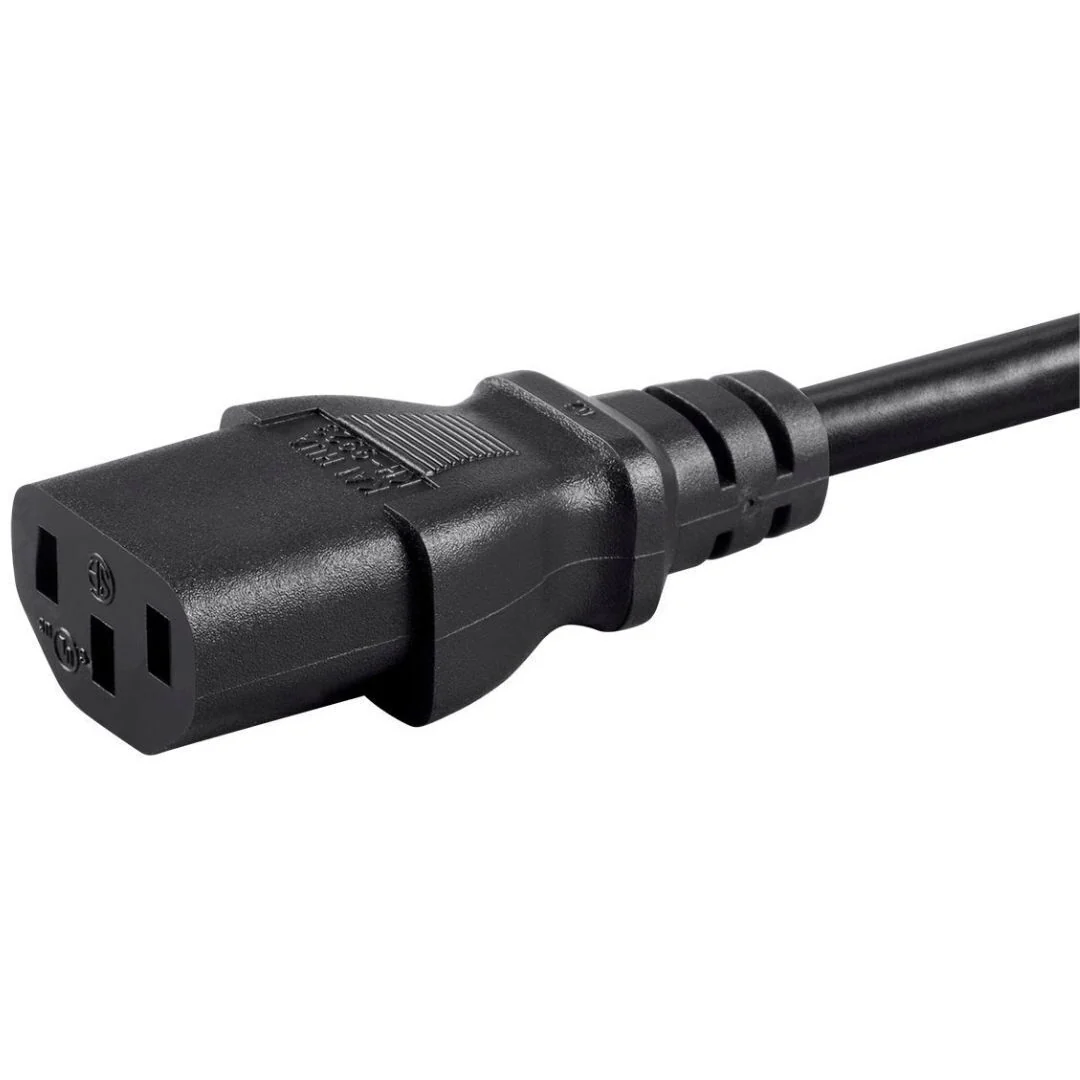 Monoprice 3-Prong 4-Feet 18AWG Power Cord with NEMA 5-15P to IEC 60320 C13 Connectors (Black) - Image 4
