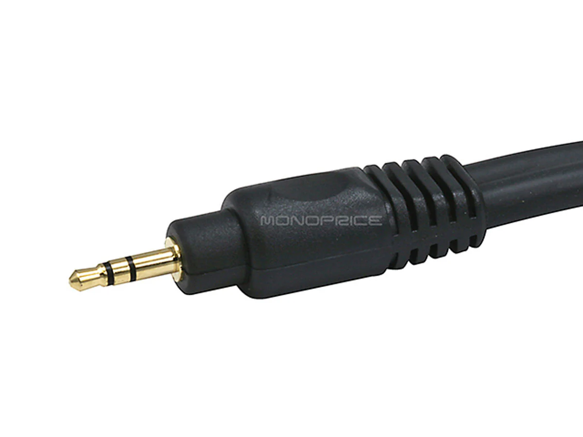 Monoprice 6-Feet Premium 3.5mm Stereo Male to 2RCA Male 22AWG Cable (Gold Plated) - Image 3