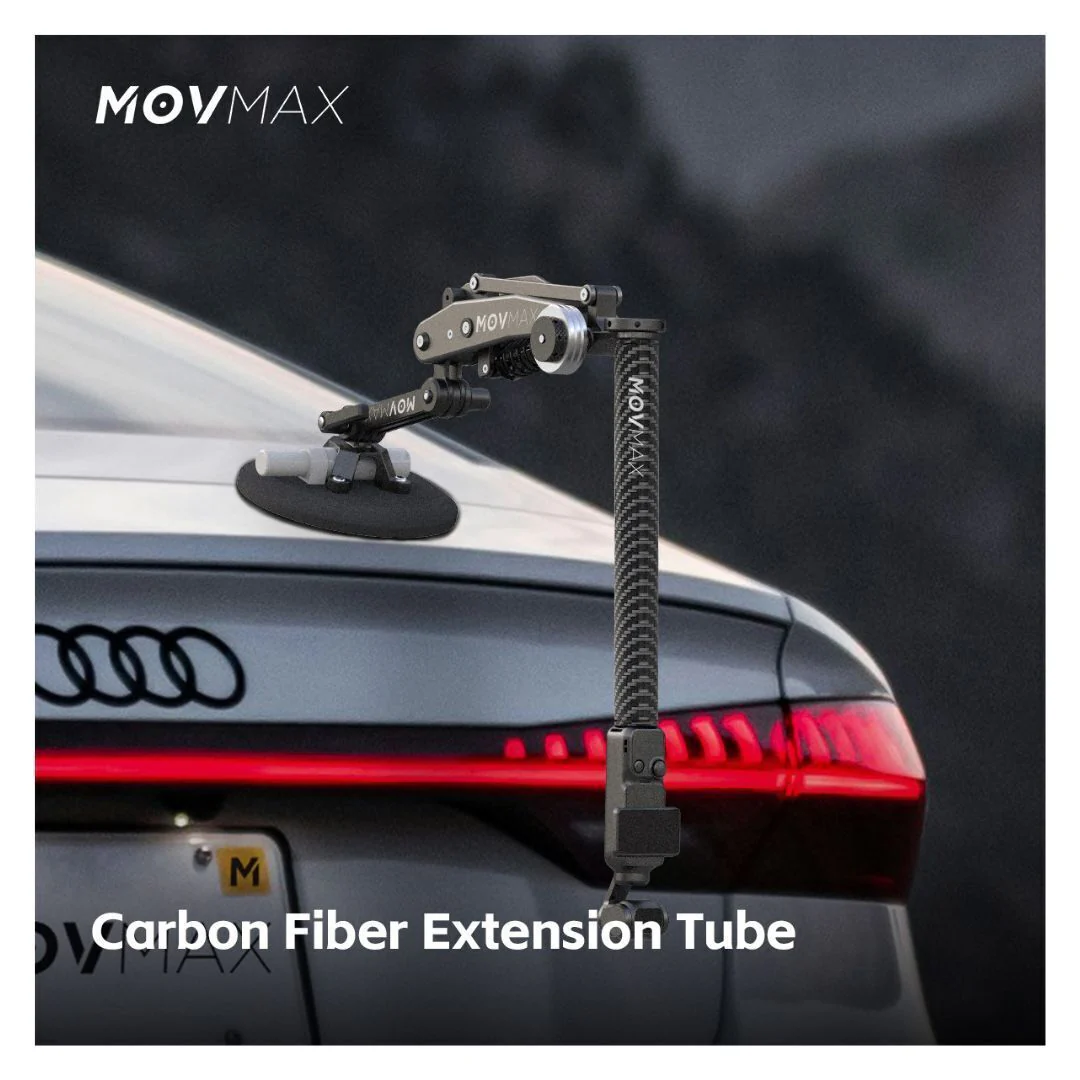 Movmax 25cm Lightweight Carbon Fiber Extension Tube for Movmax Blade Arm and DJI Pocket 3 (Black) - Image 5