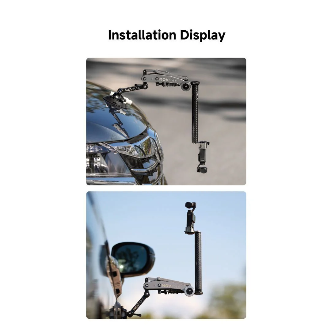 Movmax Blade Arm for DJI Pocket 3, Insta 360, and GoPro HERO 12 Cameras and Hoop Connector Bundle - Image 5