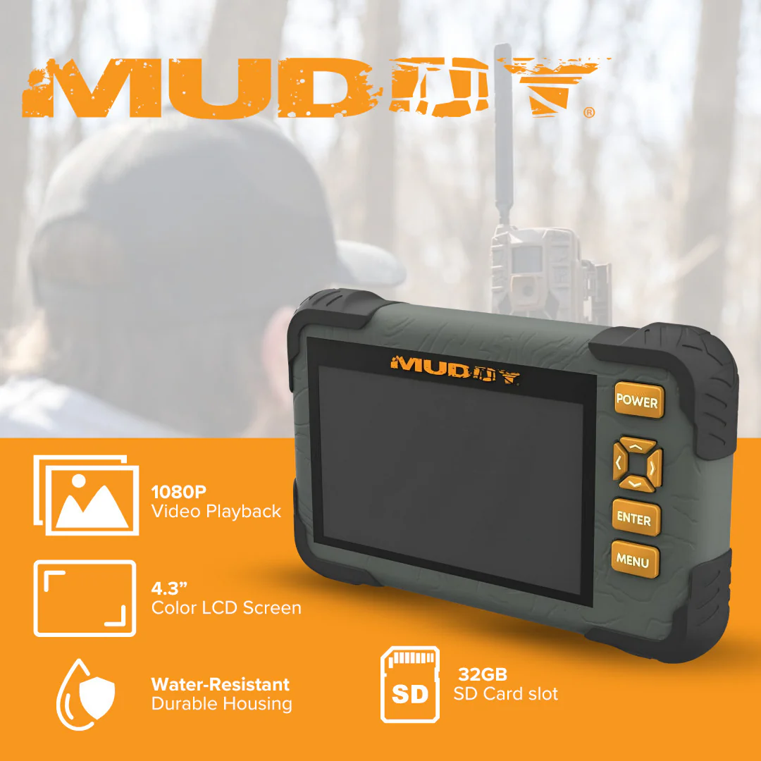 Muddy Dual Camera Ground Mount with Threaded Receiver (Black) with SD Card Reader and Viewer Bundle - Image 4