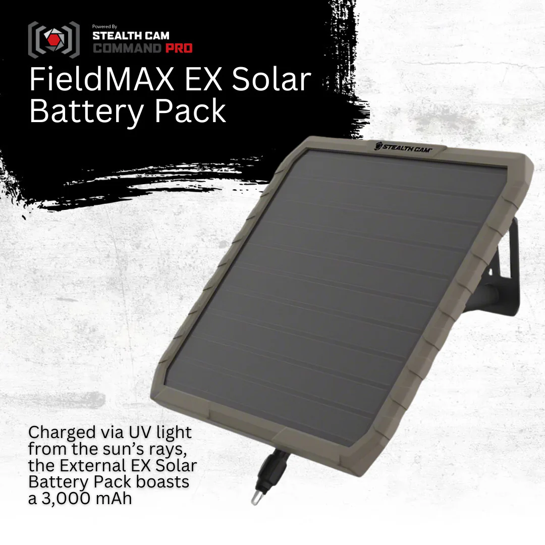 Stealth Cam FieldMax External EX 3000 mAh Solar Battery Pack with Solar Panel (4-Pack) Bundle - Image 2