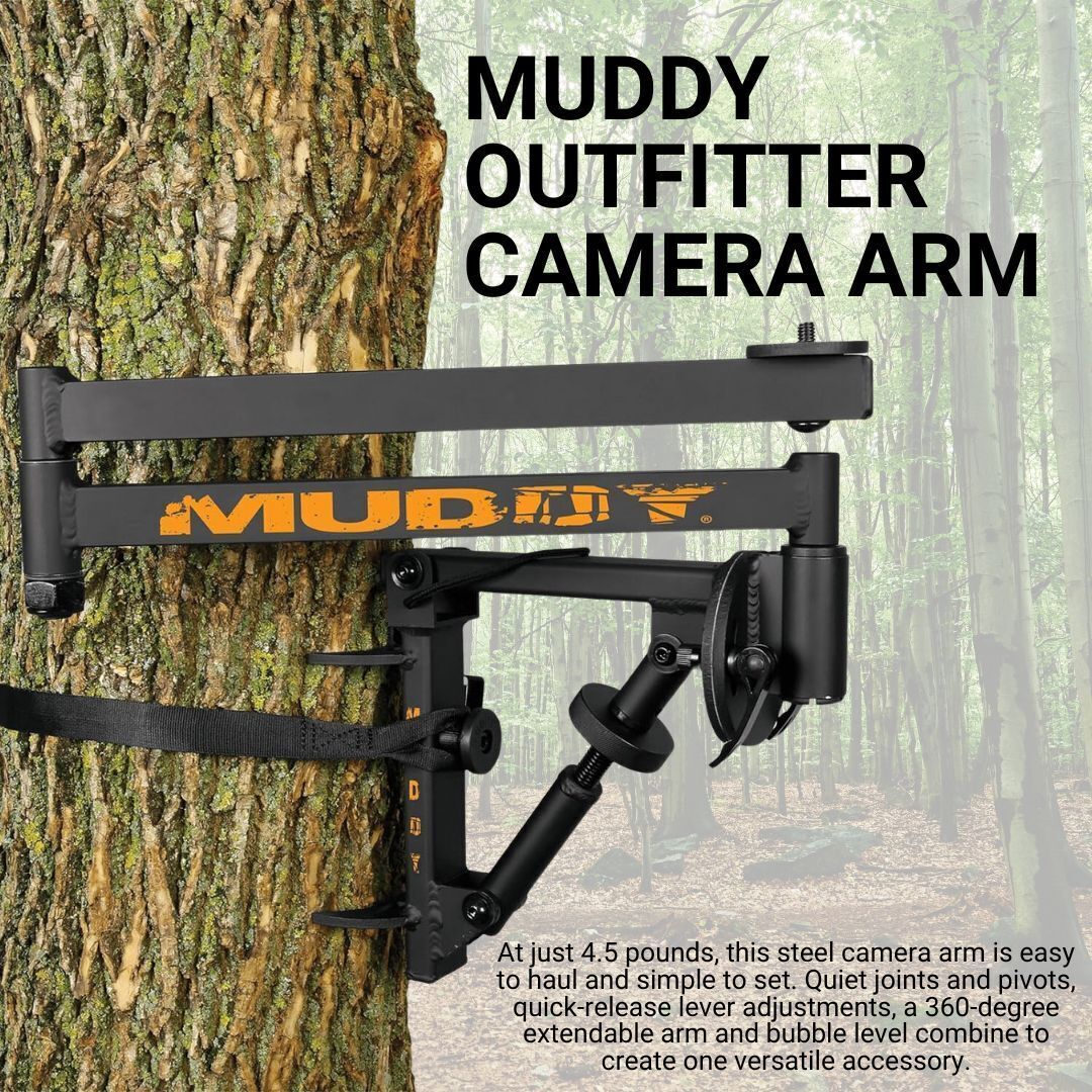 Muddy Outfitter Camera Arm with 20-Inch Aluminum Treestand Climbing Sticks and Tree Strap Bundle - Image 2