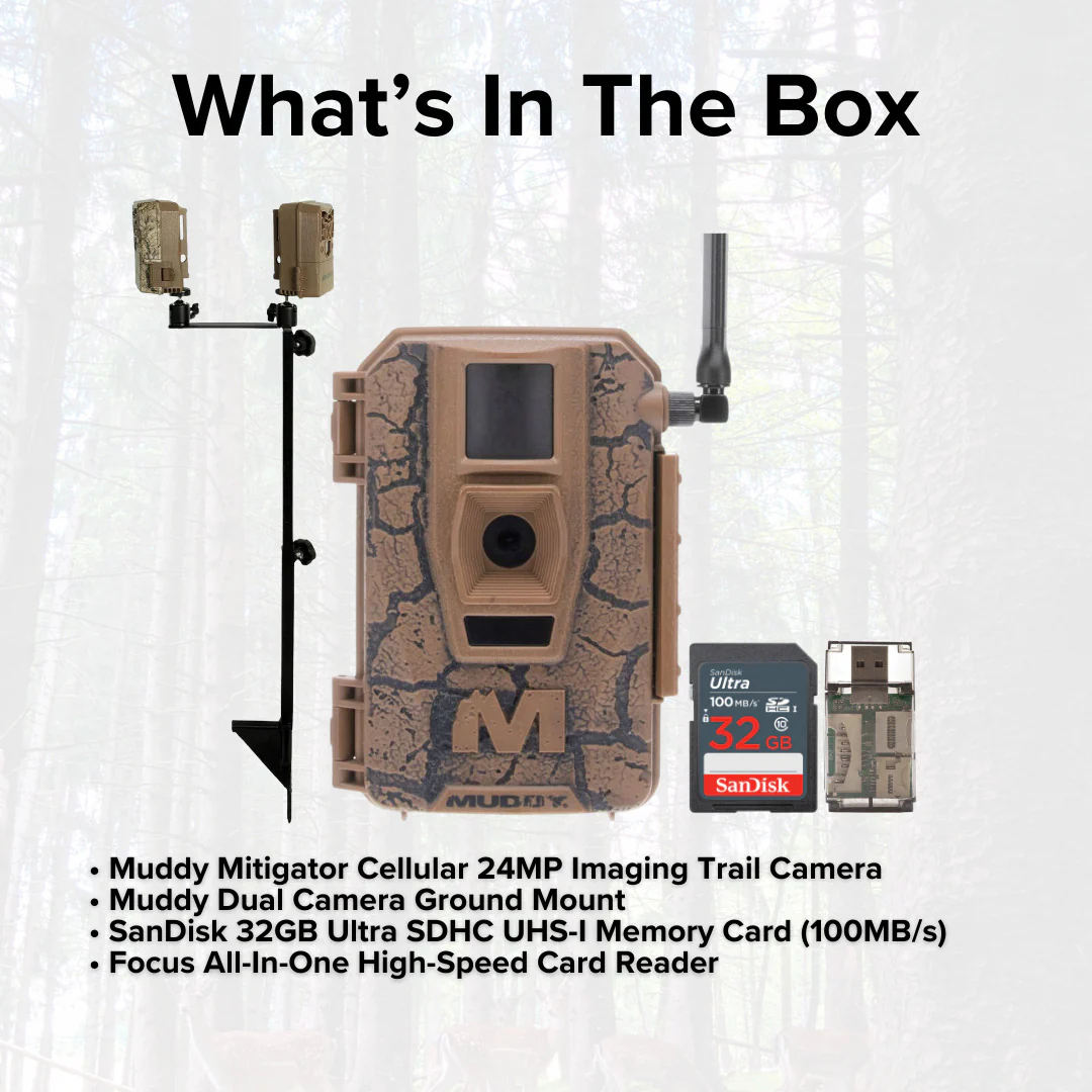 Muddy Mitigator Cellular 24MP Imaging Trail Camera with 32 GB Memory Card Bundle - Image 5