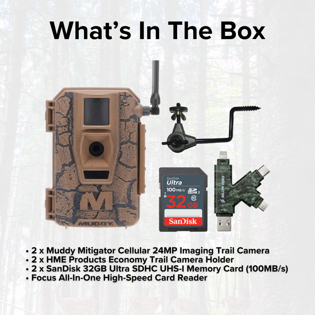 Muddy Mitigator Cellular 24MP Imaging Trail Camera with 0.7 Second Trigger Speed	(2-Pack) Bundle - Image 6