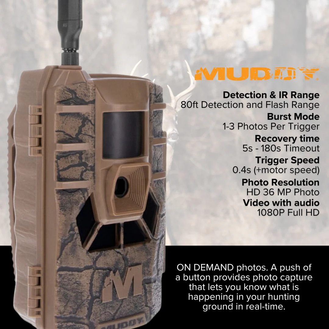 Muddy Matrix 36MP Imaging Cellular Trail Camera with On Demand Photo (Mud, 2-Pack) Bundle - Image 3