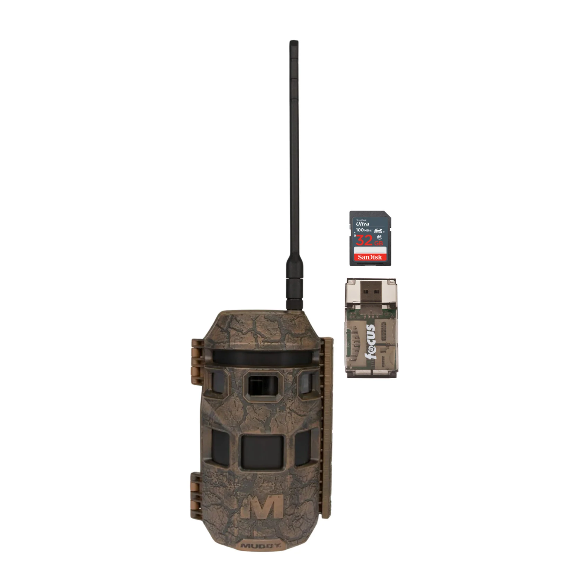 Muddy Trifecta 180 Cellular Trail Camera (Brown) with 32GB Memory Card and Card Reader