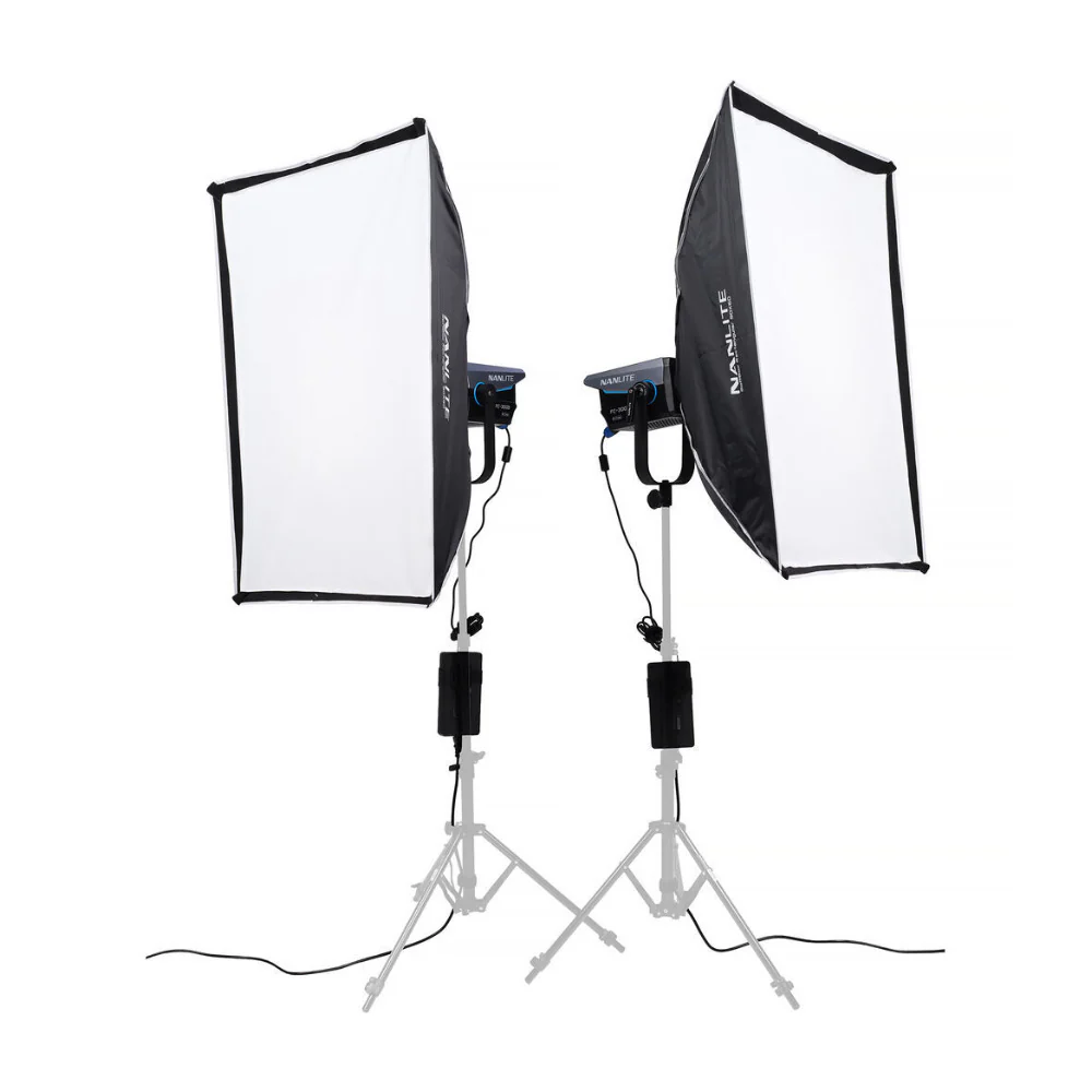 Nanlite FC-300B Bi-Color LED Spotlight 2-Light Kit with Rolling Case - Image 2