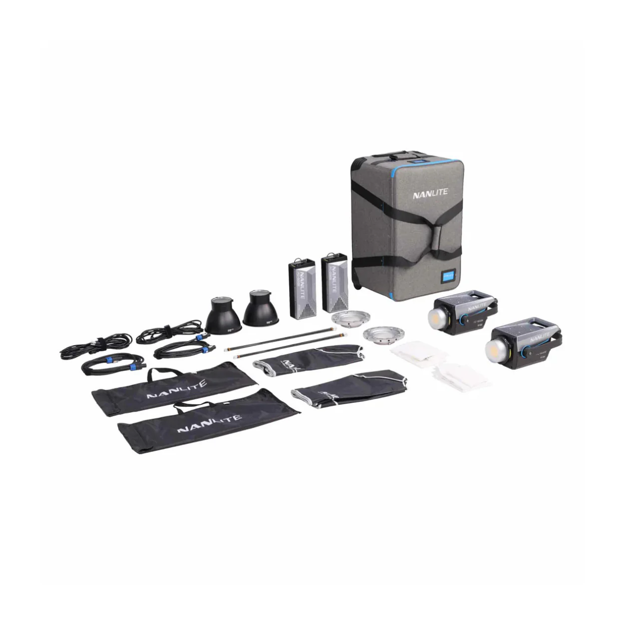 Nanlite FC-500B Bi-Color LED Spotlight 2-Light Kit with Softboxes & Rolling Case - Image 7