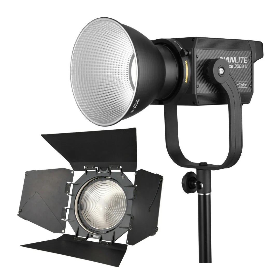 Nanlite Forza 300B II Bi-Color LED Monolight with FL-20G Fresnel Lens Bundle