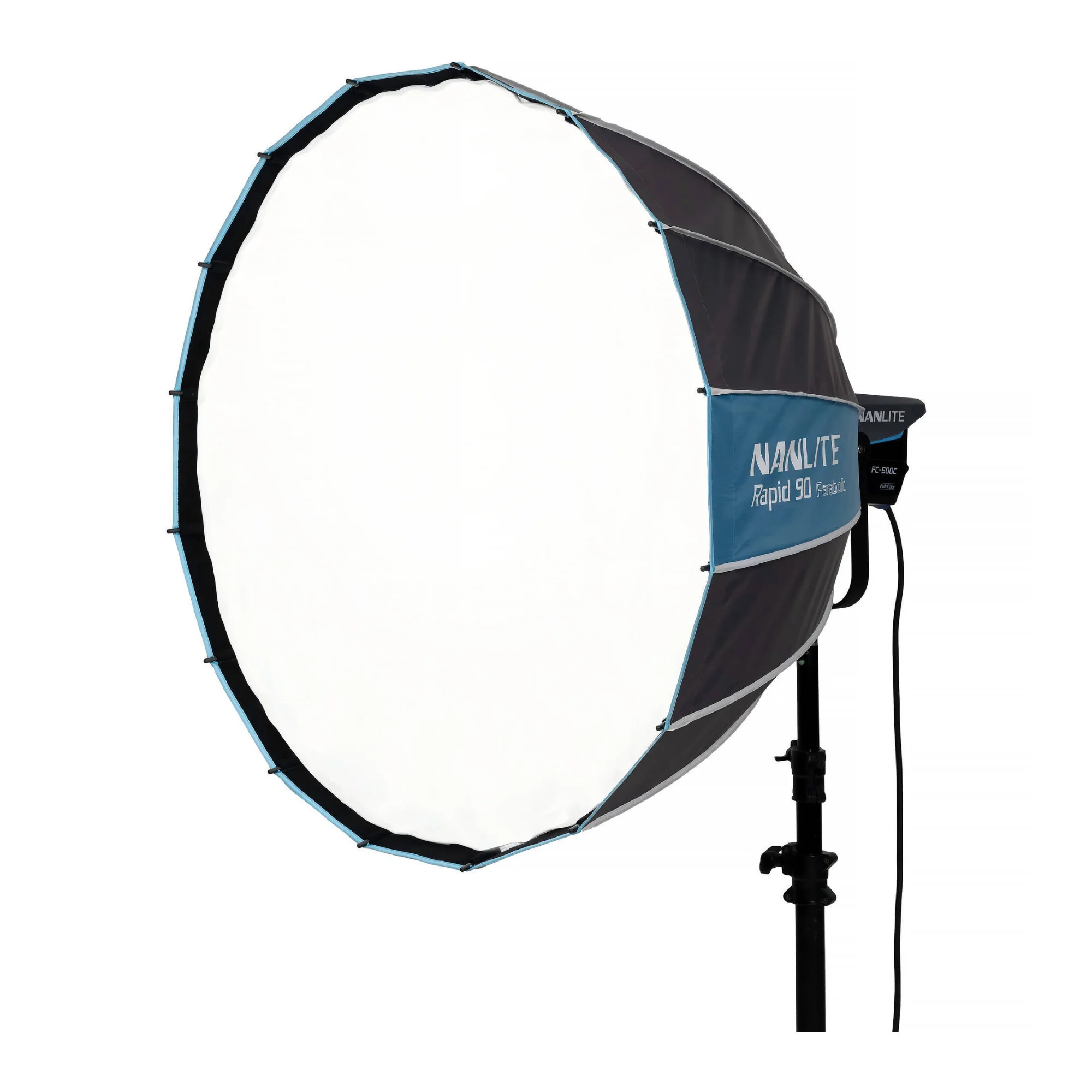 Nanlite FS-300B Bi-Color LED Monolight with Rapid 90 Parabolic Softbox Bundle - Image 3