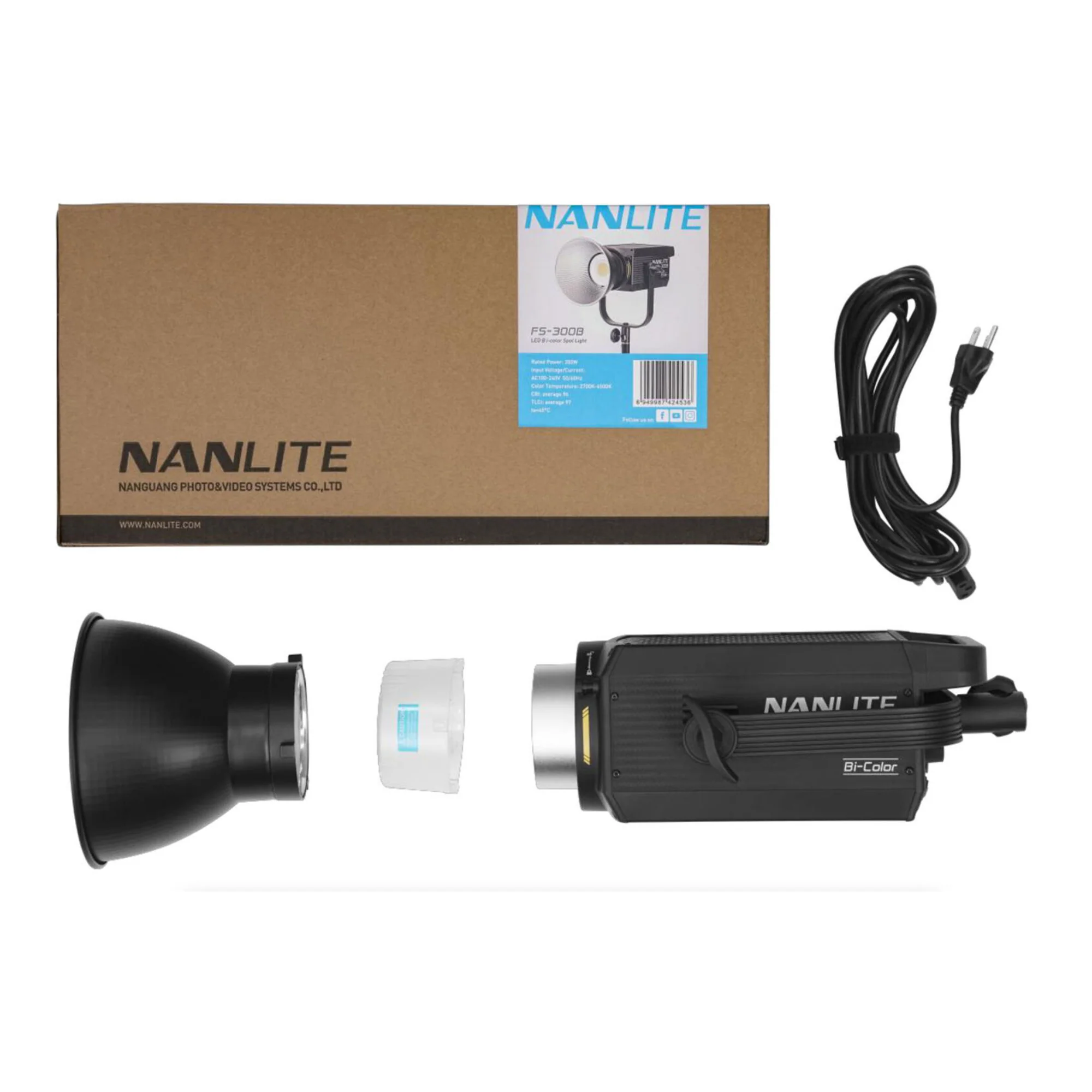 Nanlite FS-300B Bi-Color LED Monolight with Rapid 90 Parabolic Softbox Bundle - Image 8