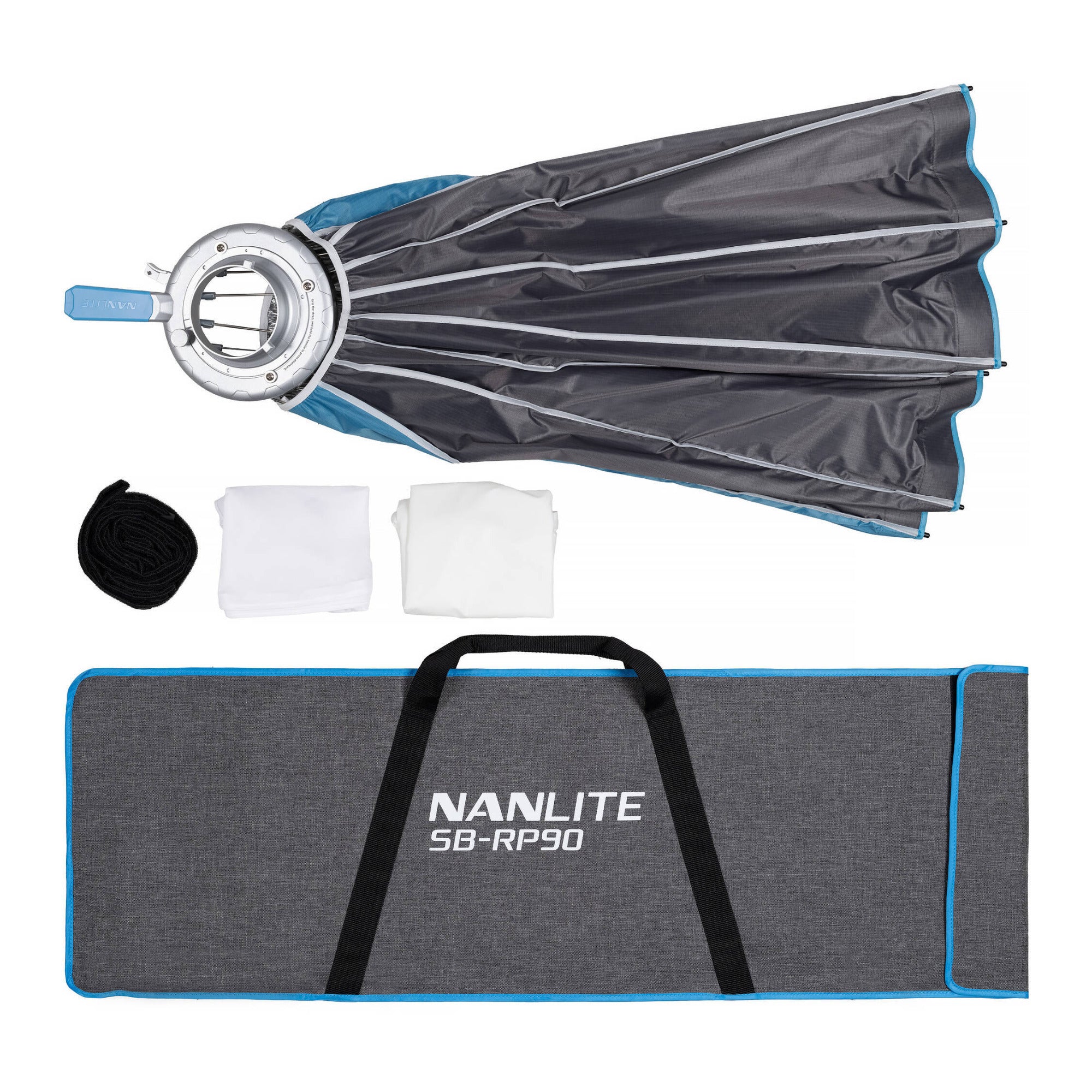 Nanlite FS-300B Bi-Color LED Monolight with Rapid 90 Parabolic Softbox Bundle - Image 9